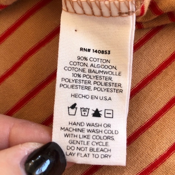 Maison Du Soir White Label Striped Pajama Top NWT - Picture 7 of 9